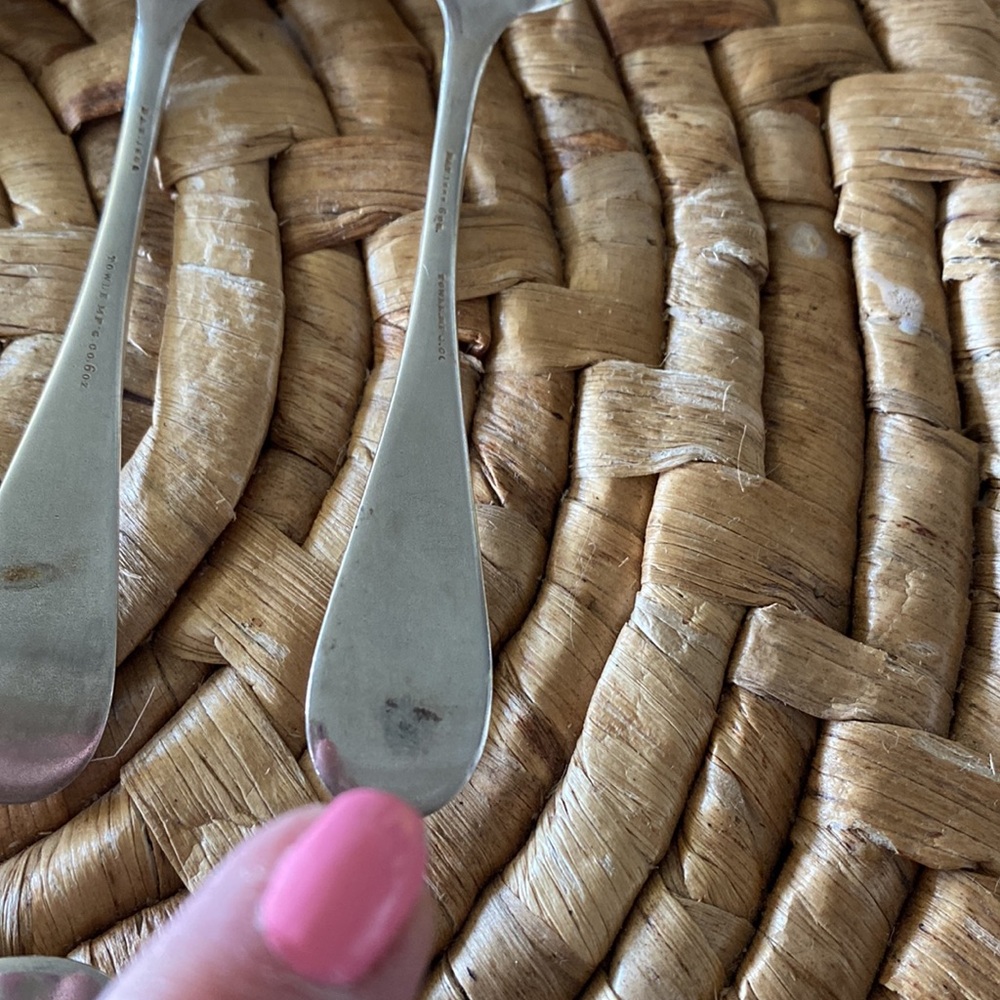 Antique Monogrammed Silver-Tone Teaspoons - Set of 11! - Picture 9 of 11